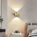 GobekUsa Copper Bedroom Wall Lamp, Modern LED Double Head Spotlights, Luxury Living Room Sconce