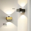 GobekUsa Copper Bedroom Wall Lamp, Modern LED Double Head Spotlights, Luxury Living Room Sconce