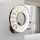 GobekUsa Modern Beveled Crystal Chrome LED Wall Sconce Light