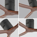 GobekUsa 52" Wood Blades Ceiling Fan, Remote Control DC Motor, Reverse Function