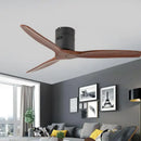 GobekUsa 52" Wood Blades Ceiling Fan, Remote Control DC Motor, Reverse Function