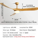 GobekUsa 70" Wooden Ceiling Fan with Light Dual-Function Motor for All Seasons