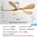 GobekUsa 58-Inch Black Ceiling Fan Light for Dining & Living Rooms has Strong Winds.