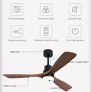 GobekUsa 42/52" DC Ceiling Fan with 3 ABS Blades, 35W Motor, 18W LED Light, Remote Control