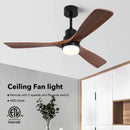 GobekUsa 42/52" DC Ceiling Fan with 3 ABS Blades, 35W Motor, 18W LED Light, Remote Control