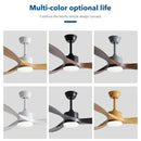 GobekUsa 52" Pure Copper DC Ceiling Fan with Remote Control, ABS Blades, 35W LED Light