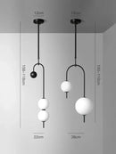 GobekUsa Glass Suspension Kitchen Island Chandelier Ceiling Pendant - Modern Living Room Hanging Light