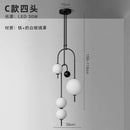 GobekUsa Glass Suspension Kitchen Island Chandelier Ceiling Pendant - Modern Living Room Hanging Light