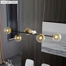 GobekUsa Brass Sphere Ceiling Light with Adjustable Cord - Industrial 5-Light Island Pendant, Amber/Milky White/Smoke Grey Glass Shades