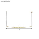 GobekUsa Modern Metal Chandelier: 2/3-Light Bubble Island Light in Black/Gold - Simple and Stylish