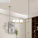 GobekUsa Modern Metal Chandelier: 2/3-Light Bubble Island Light in Black/Gold - Simple and Stylish