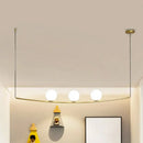 GobekUsa Modern Metal Chandelier: 2/3-Light Bubble Island Light in Black/Gold - Simple and Stylish