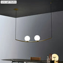 GobekUsa Modern Metal Chandelier: 2/3-Light Bubble Island Light in Black/Gold - Simple and Stylish