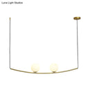 GobekUsa Modern Metal Chandelier: 2/3-Light Bubble Island Light in Black/Gold - Simple and Stylish