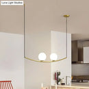 GobekUsa Modern Metal Chandelier: 2/3-Light Bubble Island Light in Black/Gold - Simple and Stylish