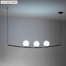 GobekUsa Modern Metal Chandelier: 2/3-Light Bubble Island Light in Black/Gold - Simple and Stylish