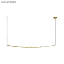 GobekUsa Modern Metal Chandelier: 2/3-Light Bubble Island Light in Black/Gold - Simple and Stylish