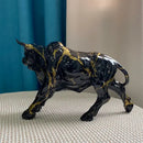 GobekUsa Bull Statue Feng Shui Luxury Resin Sculpture Home Decor Miniature Art Objects