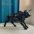 GobekUsa Bull Statue Feng Shui Luxury Resin Sculpture Home Decor Miniature Art Objects