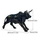 GobekUsa Bull Statue Feng Shui Luxury Resin Sculpture Home Decor Miniature Art Objects