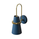 GobekUsa Modernism Tapered Sconce Light: Wall Mounted Lamp for Dining Room - Black/White/Blue