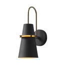 GobekUsa Modernism Tapered Sconce Light: Wall Mounted Lamp for Dining Room - Black/White/Blue