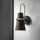 GobekUsa Modernism Tapered Sconce Light: Wall Mounted Lamp for Dining Room - Black/White/Blue