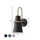 GobekUsa Modernism Tapered Sconce Light: Wall Mounted Lamp for Dining Room - Black/White/Blue