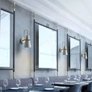 GobekUsa Modernism Tapered Sconce Light: Wall Mounted Lamp for Dining Room - Black/White/Blue