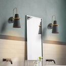 GobekUsa Modernism Tapered Sconce Light: Wall Mounted Lamp for Dining Room - Black/White/Blue