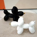 Modern black and gold crackle balloon dog sculpture living room decor by Decorbites