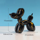 Modern black and gold crackle balloon dog sculpture living room decor by Decorbites