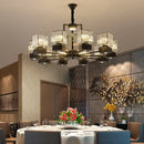 GobekUsa Crystal Dining Room Chandelier with Spotlights for Hotel Club Ballroom