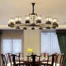 GobekUsa Crystal Dining Room Chandelier with Spotlights for Hotel Club Ballroom