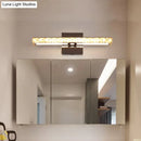 GobekUsa Simple Crystal LED Vanity Wall Light - Sleek Chrome Wall Mounted Lighting