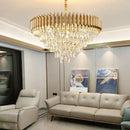 GobekUsa Crystal Pendant Chandelier - Modern Luxury LED Lighting for Living, Dining, Bedroom