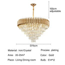 GobekUsa Crystal Pendant Chandelier - Modern Luxury LED Lighting for Living, Dining, Bedroom