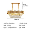 GobekUsa Crystal Pendant Chandelier - Modern Luxury LED Lighting for Living, Dining, Bedroom