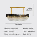 GobekUsa Crystal Pendant Chandelier - Modern Luxury LED Lighting for Living, Dining, Bedroom