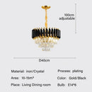 GobekUsa Crystal Pendant Chandelier - Modern Luxury LED Lighting for Living, Dining, Bedroom