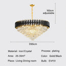 GobekUsa Crystal Pendant Chandelier - Modern Luxury LED Lighting for Living, Dining, Bedroom
