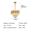 GobekUsa Crystal Pendant Chandelier - Modern Luxury LED Lighting for Living, Dining, Bedroom