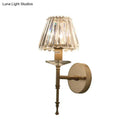 GobekUsa Modern Conical Crystal Wall Light with Gold Finish - Stylish Lighting Fixture for Living Room