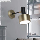 GobekUsa Modern Black and Gold Cylinder Sconce: Metal Wall Lighting Fixture for Living Room
