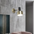 GobekUsa Modern Black and Gold Cylinder Sconce: Metal Wall Lighting Fixture for Living Room