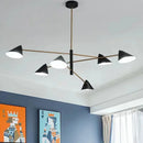 GobekUsa Cone Shade Chandelier: Minimalist Nordic Design for Living and Dining Rooms