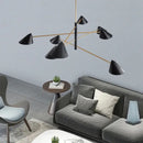 GobekUsa Cone Shade Chandelier: Minimalist Nordic Design for Living and Dining Rooms