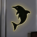 GobekUsa Modern LED Dolphin Crystal Wall Sconce - Stainless Steel Flush Mount Light