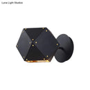 GobekUsa Modern Metal Geometric Wall Light Sconce - Black 1-Light Fixture for Dining Room