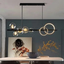 GobekUsa Glass Ball Pendant Chandelier: Scandinavian LED Light for Kitchen Dining Table